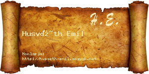 Husvéth Emil névjegykártya