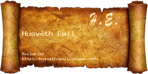 Husvéth Emil névjegykártya